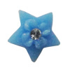 Resin Cabochons, No Hole Headwear & Costume Accessory, Star with Acrylic Zircon 12mm, Sold by Bag