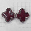 Resin Beads, Cross 16mm Hole:1mm, Sold by Bag