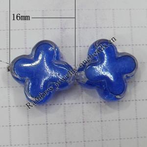 Resin Beads, Cross 16mm Hole:1mm, Sold by Bag