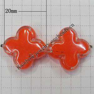 Resin Beads, Cross 20mm Hole:1mm, Sold by Bag