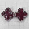 Resin Beads, Cross 20mm Hole:1mm, Sold by Bag
