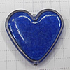 Resin Beads, Heart 26x28mm Hole:1.5mm, Sold by Bag