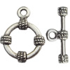 Clasp Zinc Alloy Jewelry Findings Lead-free, Loop:15x19mm, Bar:20x4mm Hole:2mm, Sold by Bag