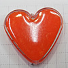 Resin Beads, Heart 26x28mm Hole:1.5mm, Sold by Bag