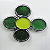 Plating Resin Beads,  41x34mm Hole:1mm, Sold by Bag