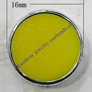 Plating Resin Beads, Flat Round 16mm Hole:2mm, Sold by Bag