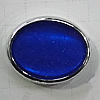 Plating Resin Beads, Flat Oval 30x24mm Hole:2mm, Sold by Bag