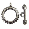 Clasp Zinc Alloy Jewelry Findings Lead-free, Loop:18x22mm, Bar:22x5mm Hole:2mm, Sold by Bag