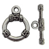 Clasp Zinc Alloy Jewelry Findings Lead-free, Loop:13x18mm, Bar:21x3mm Hole:1.5mm, Sold by Bag