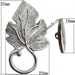 Clasp Zinc Alloy Jewelry Findings Lead-free, Loop:23x37mm, Bar:18x6mm, Sold by Bag