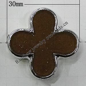 Resin Beads, Cross 20mm Hole:2mm, Sold by Bag