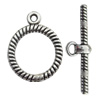 Clasp Zinc Alloy Jewelry Findings Lead-free, Loop:16x20mm, Bar:20x3mm Hole:1mm, Sold by Bag