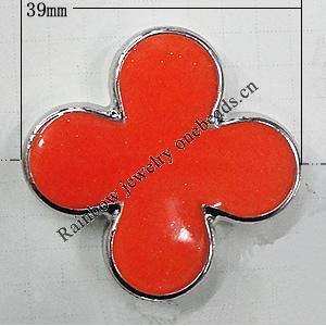 Resin Beads, Cross 39mm Hole:2mm, Sold by Bag