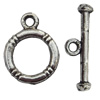 Clasp Zinc Alloy Jewelry Findings Lead-free, Loop:12x16mm, Bar:20x4mm Hole:1mm, Sold by Bag