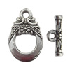 Clasp Zinc Alloy Jewelry Findings Lead-free, Loop:11x18mm, Bar:14x2.5mm Hole:1.5mm, Sold by Bag