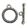 Clasp Zinc Alloy Jewelry Findings Lead-free, Loop:28x28mm, Bar:19x3mm Hole:1mm, Sold by Bag