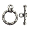 Clasp Zinc Alloy Jewelry Findings Lead-free, Loop:15x20mm, Bar:20x3mm Hole:2mm, Sold by Bag