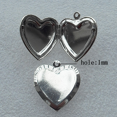 Copper Album Pendant, Heart 23mm Hole:1mm, Sole by Pc