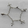 CCB Bracelet with iron chain, 20mm-23mm, Length:7.9 Inch, Sold by Strand 