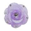 Resin Cabochons, No Hole Headwear & Costume Accessory, Flower with Acrylic Zircon 20mm, Sold by Bag