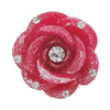 Resin Cabochons, No Hole Headwear & Costume Accessory, Flower with Acrylic Zircon 20mm, Sold by Bag