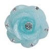 Resin Cabochons, No Hole Headwear & Costume Accessory, Flower with Acrylic Zircon 20mm, Sold by Bag