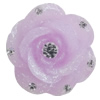 Resin Cabochons, No Hole Headwear & Costume Accessory, Flower with Acrylic Zircon 20mm, Sold by Bag