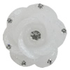 Resin Cabochons, No Hole Headwear & Costume Accessory, Flower with Acrylic Zircon 20mm, Sold by Bag