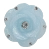 Resin Cabochons, No Hole Headwear & Costume Accessory, Flower with Acrylic Zircon 20mm, Sold by Bag