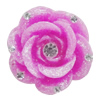 Resin Cabochons, No Hole Headwear & Costume Accessory, Flower with Acrylic Zircon 20mm, Sold by Bag