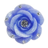 Resin Cabochons, No Hole Headwear & Costume Accessory, Flower with Acrylic Zircon 20mm, Sold by Bag