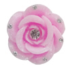 Resin Cabochons, No Hole Headwear & Costume Accessory, Flower with Acrylic Zircon 20mm, Sold by Bag