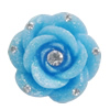 Resin Cabochons, No Hole Headwear & Costume Accessory, Flower with Acrylic Zircon 20mm, Sold by Bag