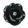 Resin Cabochons, No Hole Headwear & Costume Accessory, Flower with Acrylic Zircon 20mm, Sold by Bag