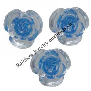 Resin Cabochons, No Hole Headwear & Costume Accessory, Flower 10mm, Sold by Bag