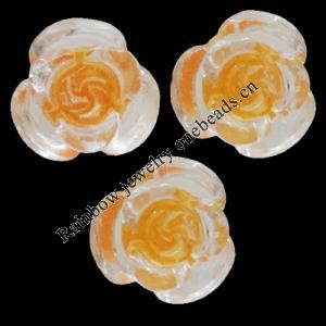 Resin Cabochons, No Hole Headwear & Costume Accessory, Flower 10mm, Sold by Bag