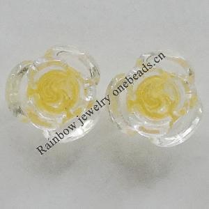 Resin Cabochons, No Hole Headwear & Costume Accessory, Flower 10mm, Sold by Bag