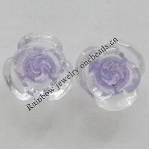 Resin Cabochons, No Hole Headwear & Costume Accessory, Flower 10mm, Sold by Bag