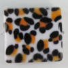 Watermark Acrylic Beads, Square 21mm, Hole:1.5mm, Sold by Bag