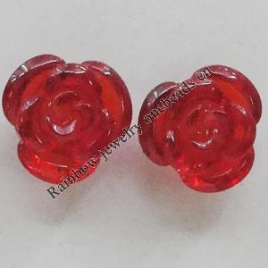 Resin Cabochons, No Hole Headwear & Costume Accessory, Flower 12mm, Sold by Bag