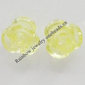 Resin Cabochons, No Hole Headwear & Costume Accessory, Flower 12mm, Sold by Bag