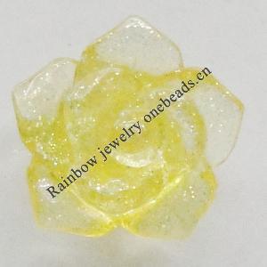 Resin Cabochons, No Hole Headwear & Costume Accessory, Flower 10mm, Sold by Bag