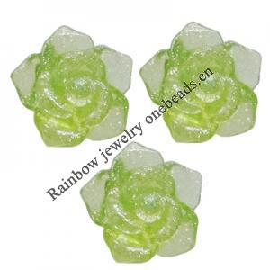 Resin Cabochons, No Hole Headwear & Costume Accessory, Flower 10mm, Sold by Bag