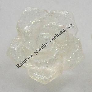 Resin Cabochons, No Hole Headwear & Costume Accessory, Flower 10mm, Sold by Bag