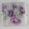 Watermark Acrylic Beads, Square 21mm, Hole:1.5mm, Sold by Bag