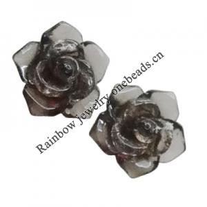 Resin Cabochons, No Hole Headwear & Costume Accessory, Flower 10mm, Sold by Bag