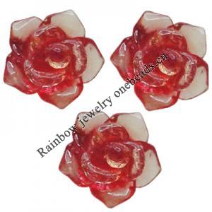 Resin Cabochons, No Hole Headwear & Costume Accessory, Flower 10mm, Sold by Bag