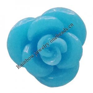 Resin Cabochons, No Hole Headwear & Costume Accessory, Flower 14mm, Sold by Bag