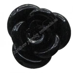 Resin Cabochons, No Hole Headwear & Costume Accessory, Flower 14mm, Sold by Bag