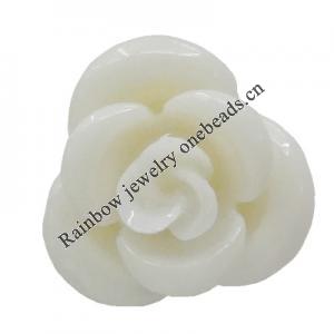 Resin Cabochons, No Hole Headwear & Costume Accessory, Flower 14mm, Sold by Bag